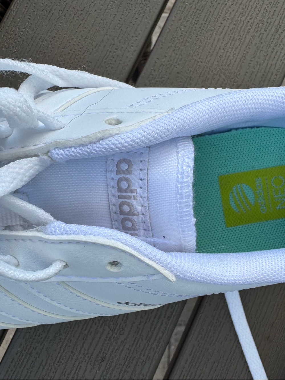 Adidas Women’s Neo Ortholite white sneakers NWOT Size 7 - Picture 4 of 7